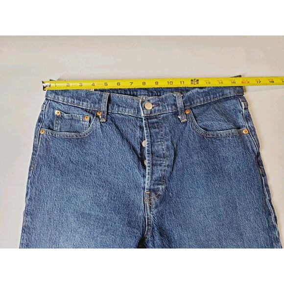 Gap Womens 31 Tall Cheeky Straight High Rise Jeans 12‎ LONG Dark Wash Stretch - Picture 8 of 11